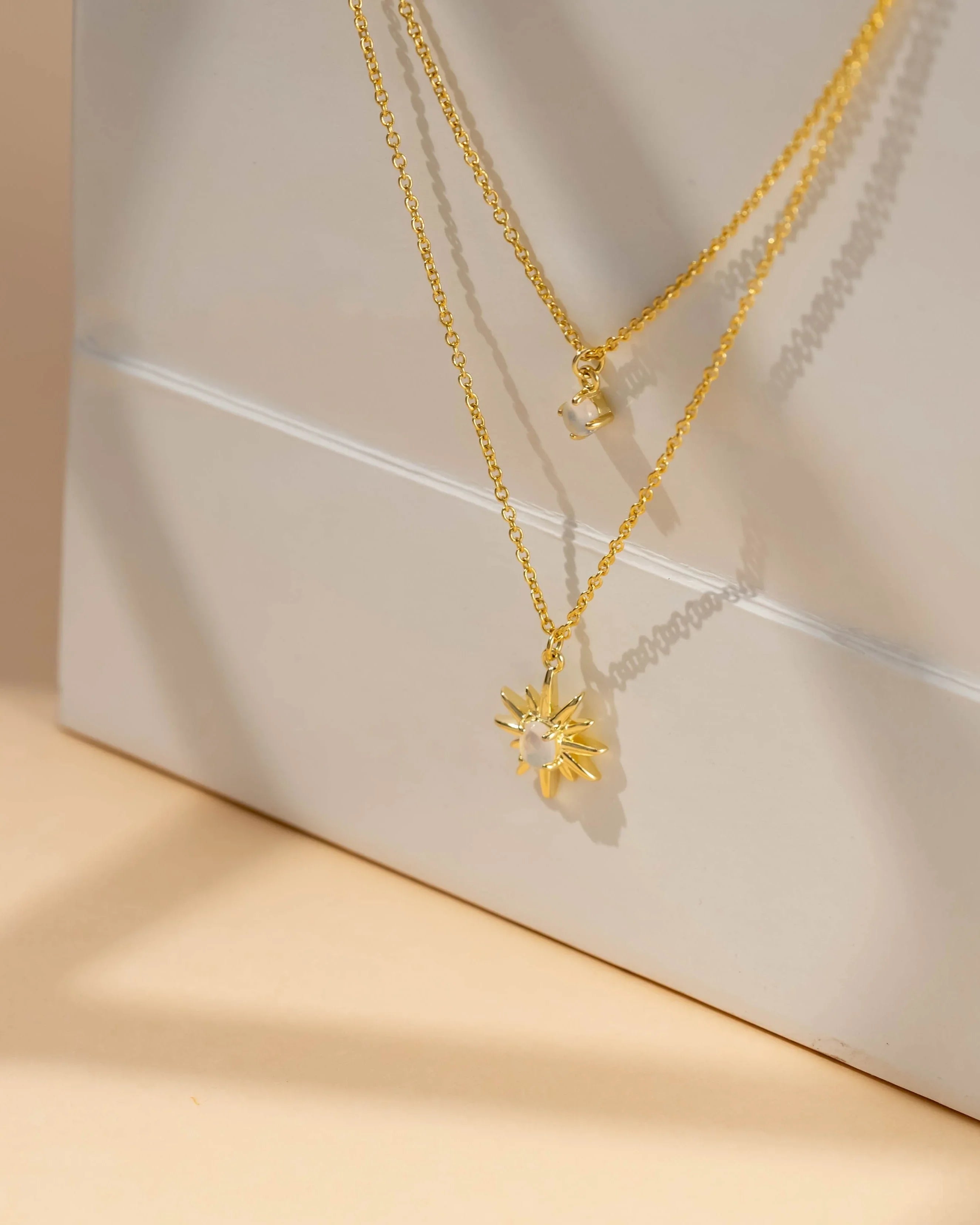 Opal Layered Gold Necklace