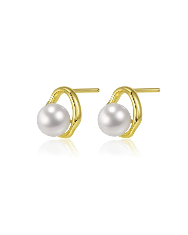 Pearl Stud Earrings Hover Image