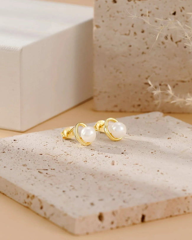 Pearl Stud Earrings Main Image