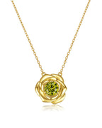 Personalized Birthstone Rose Necklace