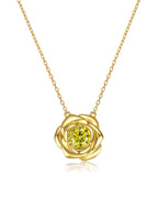 Personalized Birthstone Rose Necklace