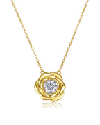 Personalized Birthstone Rose Necklace