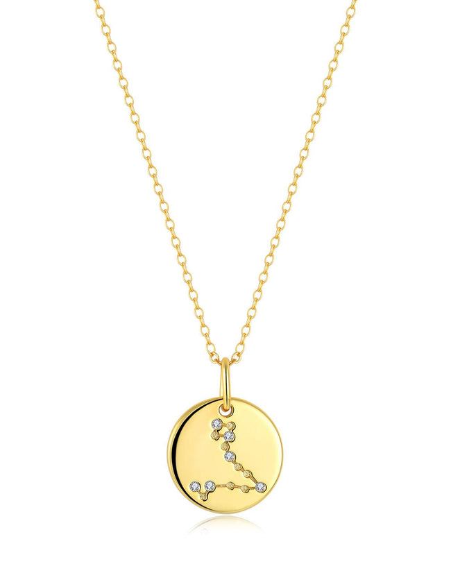 Pisces Zodiac Pendant Necklace Hover Image