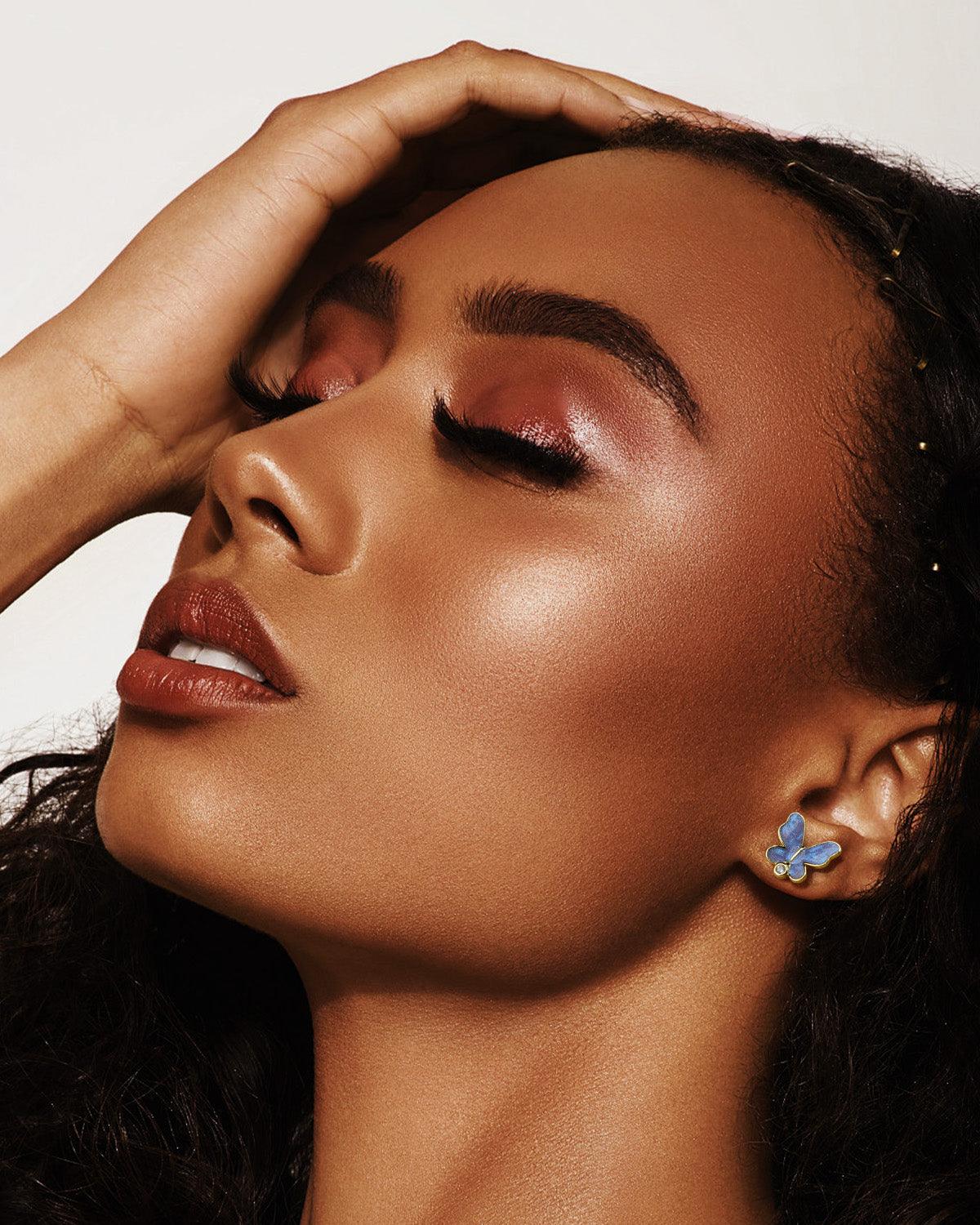 Molenia Purple Butterfly Earrings