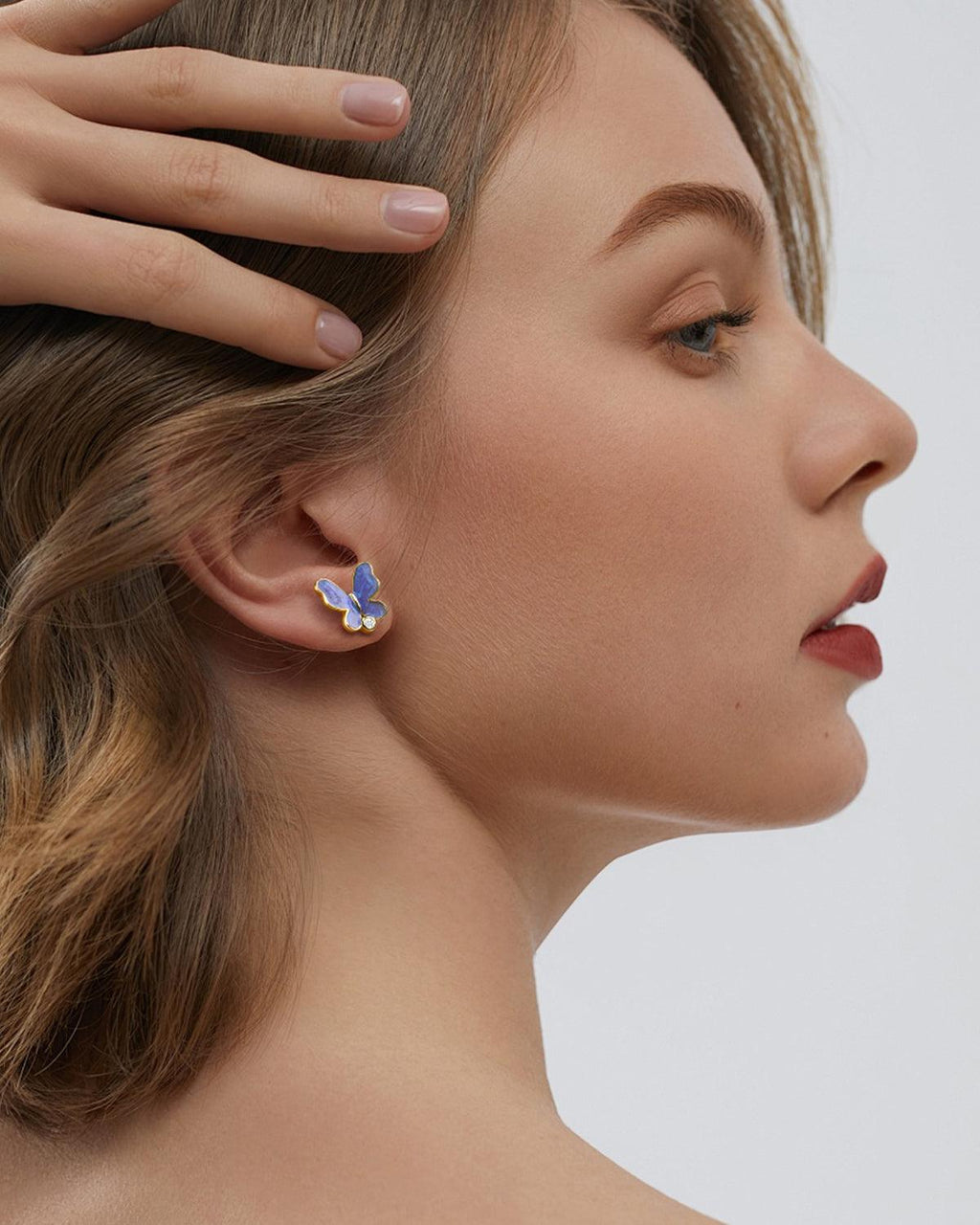 Molenia Purple Butterfly Earrings