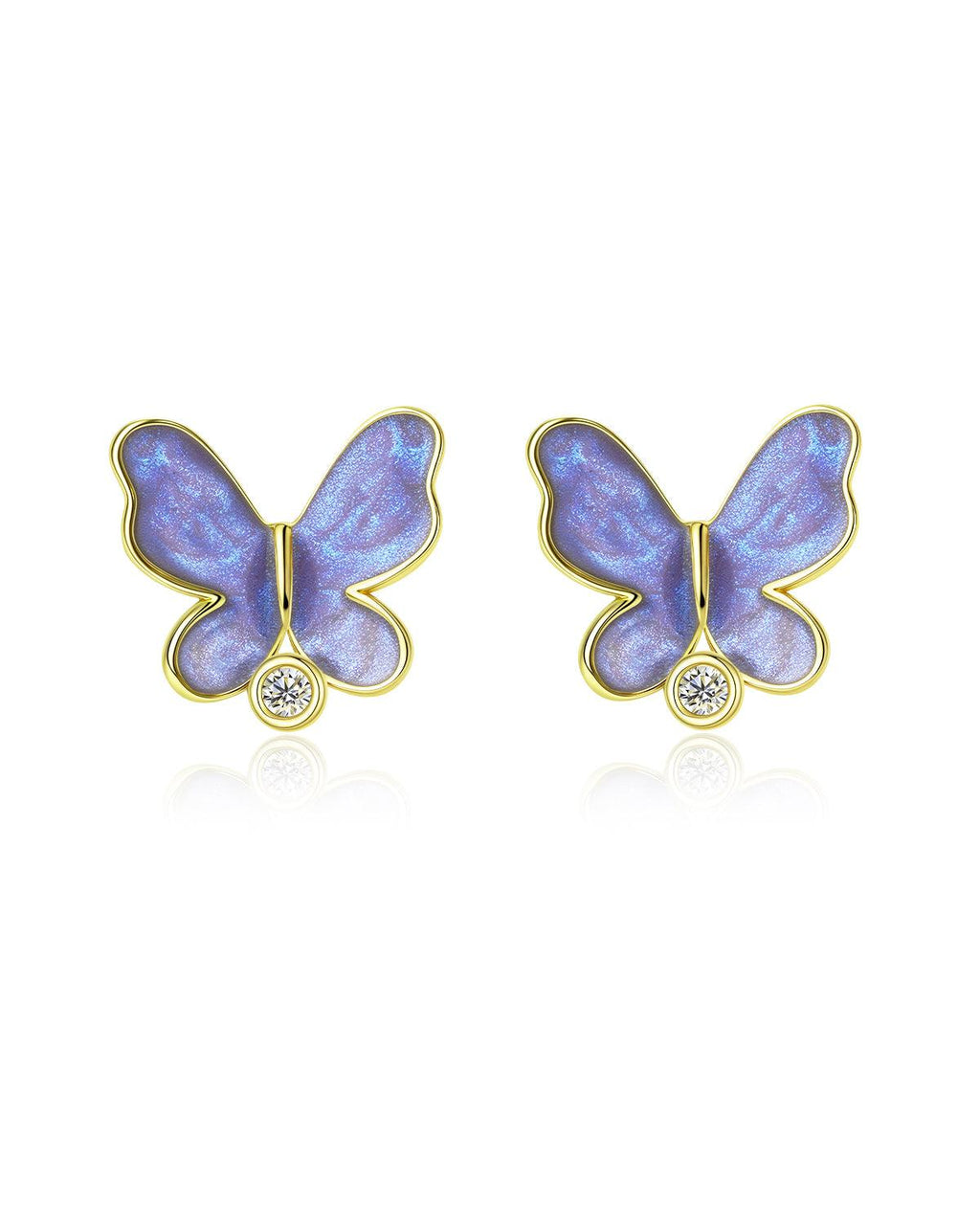 Molenia Purple Butterfly Earrings