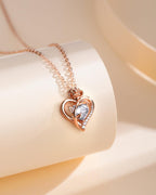 Rose Gold Plated Sterling Silver Birthstone Necklace