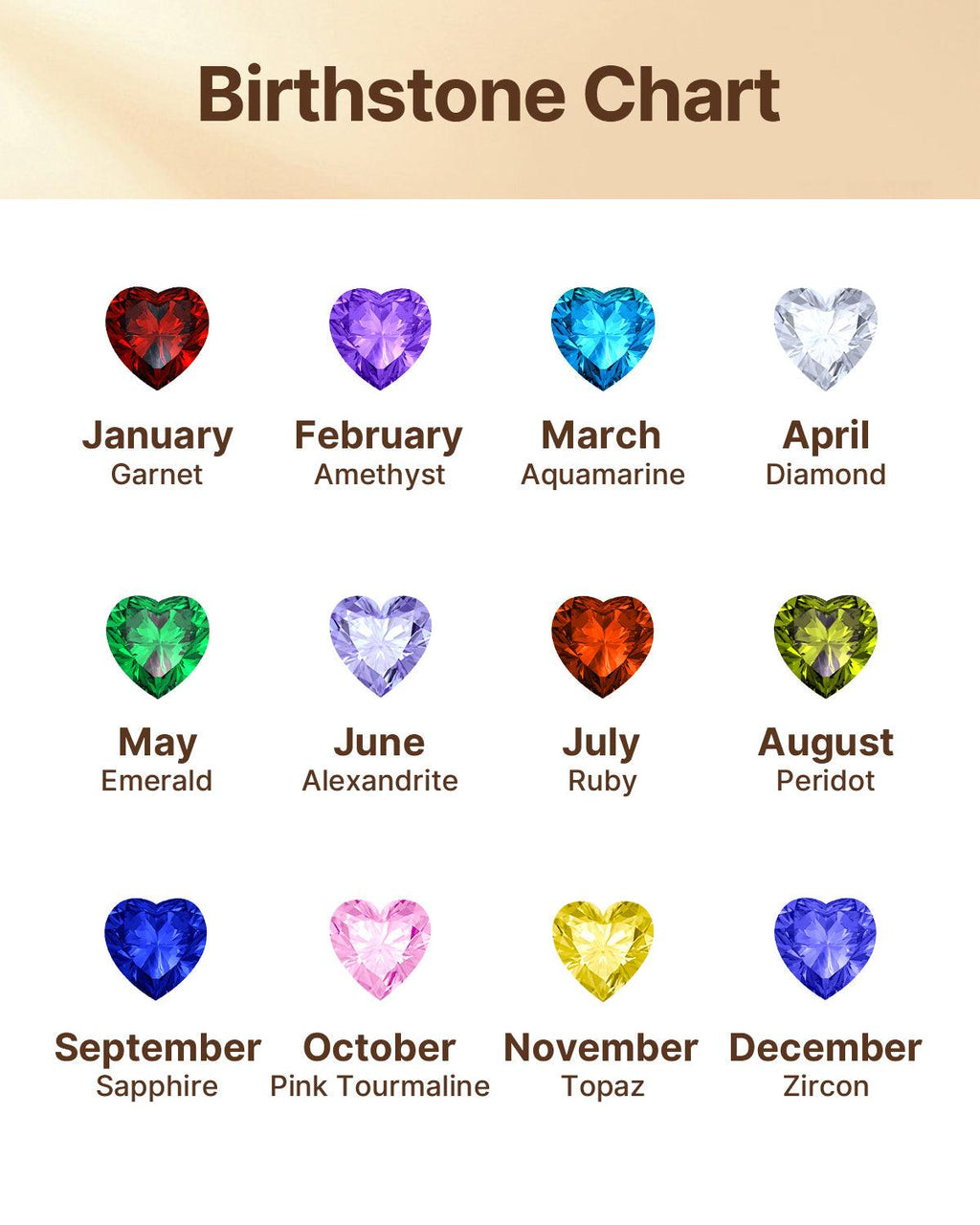 Rose Gold Plated Sterling Silver Birthstone Necklace