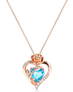 Rose Gold Plated Sterling Silver Birthstone Necklace