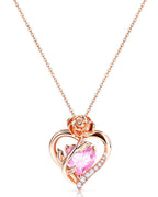 Rose Gold Plated Sterling Silver Birthstone Necklace