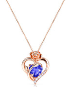 Rose Gold Plated Sterling Silver Birthstone Necklace