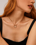 Rose Gold Plated Sterling Silver Birthstone Necklace