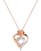 Rose Gold Plated Sterling Silver Birthstone Necklace