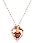 Rose Gold Plated Sterling Silver Birthstone Necklace
