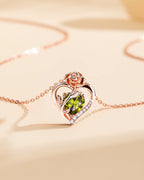 Rose Gold Plated Sterling Silver Birthstone Necklace