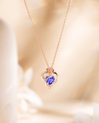 Rose Gold Plated Sterling Silver Birthstone Necklace