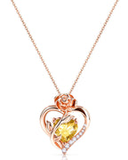 Rose Gold Plated Sterling Silver Birthstone Necklace