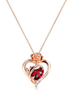 Rose Gold Plated Sterling Silver Birthstone Necklace