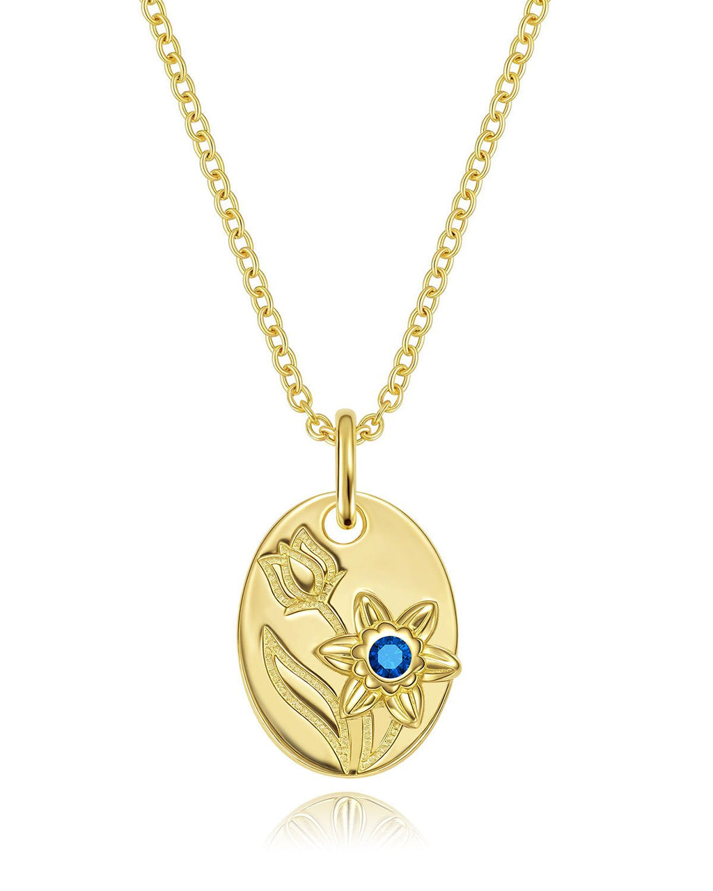 September Birthstone & Birth Flower Necklace