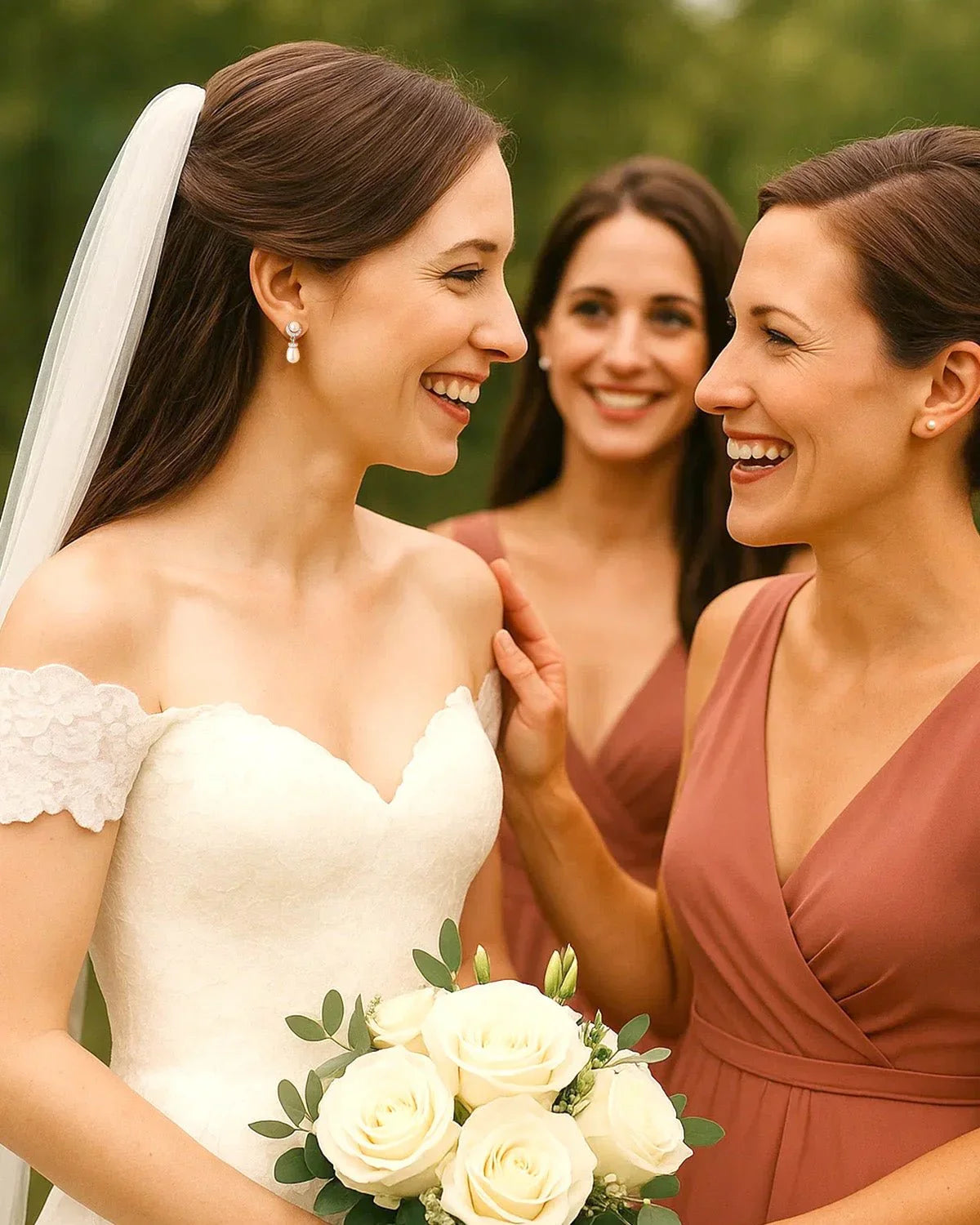 Silver Pearl Drop Earrings for Bridal & Wedding