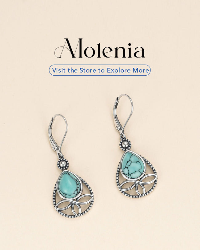 Silver Turquoise Celtic Knot Teardrop Earrings Main Image