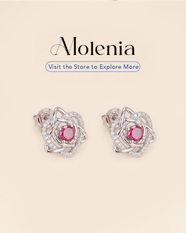 Sterling Silver Celtic Knot Birthstone Stud Earrings Main Image