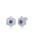 Sterling Silver Celtic Knot Birthstone Stud Earrings