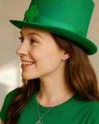 Sterling Silver Celtic Knot Birthstone Stud Earrings