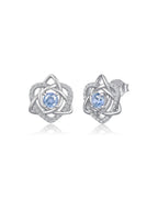 Sterling Silver Celtic Knot Birthstone Stud Earrings