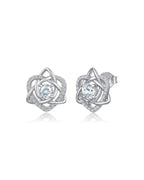Sterling Silver Celtic Knot Birthstone Stud Earrings