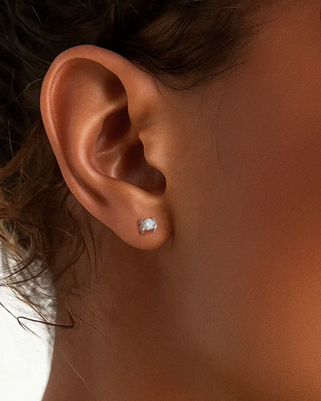 Heart Moissanite Stud Earrings Main Image