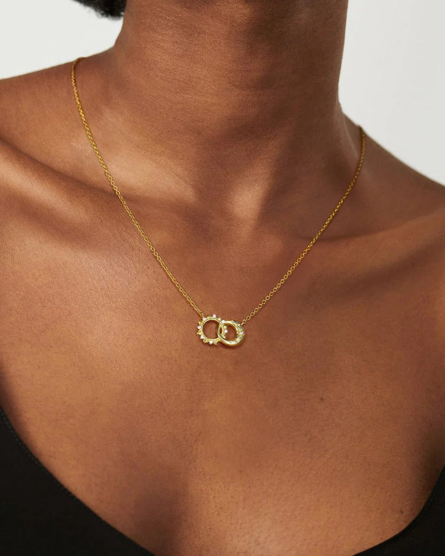Sun & Moon Pendant Necklace Main Image