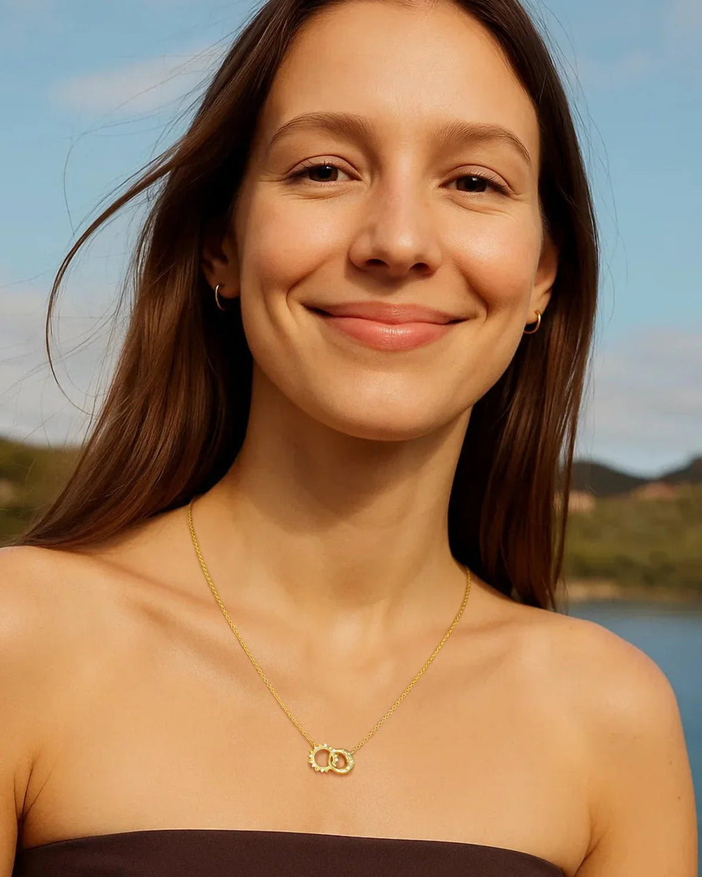 Sun & Moon Pendant Necklace