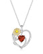 Sunflower Birthstone Heart Necklace