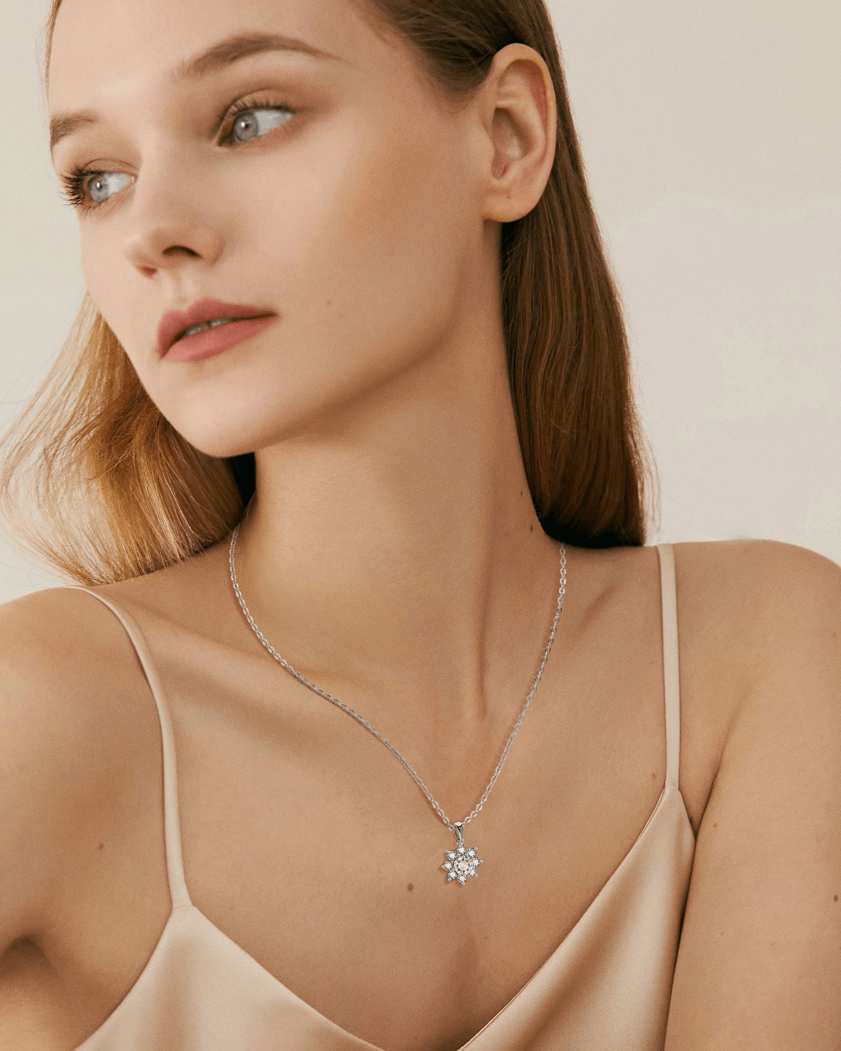 Silver Snowflake Pendant Necklace