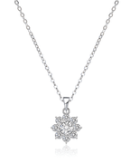 Silver Snowflake Pendant Necklace