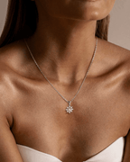 Silver Snowflake Pendant Necklace