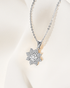 Silver Snowflake Pendant Necklace