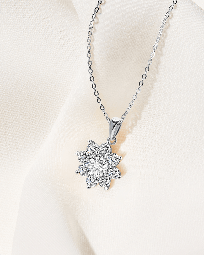 Silver Snowflake Pendant Necklace Main Image