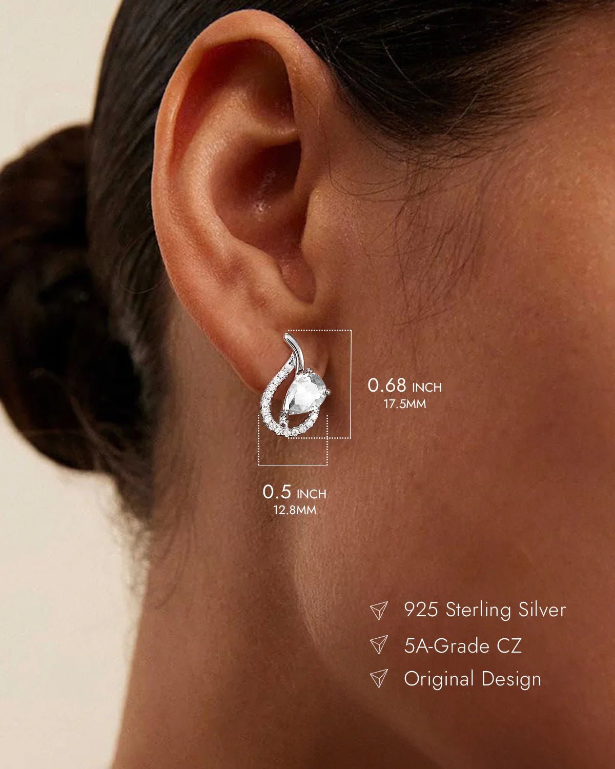 Teardrop Birthstone Earrings