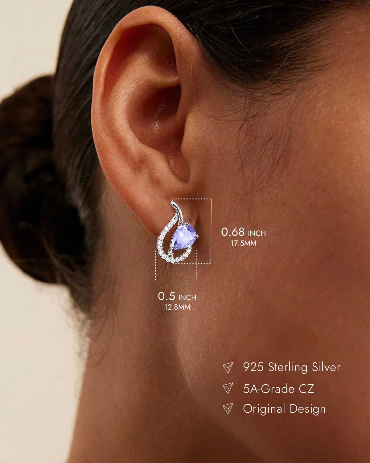 Teardrop Birthstone Earrings