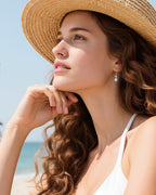 Teardrop Dangle Leverback Birthstone Earrings