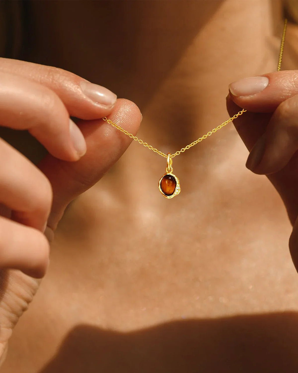 Tiger Eye Pendant Necklace