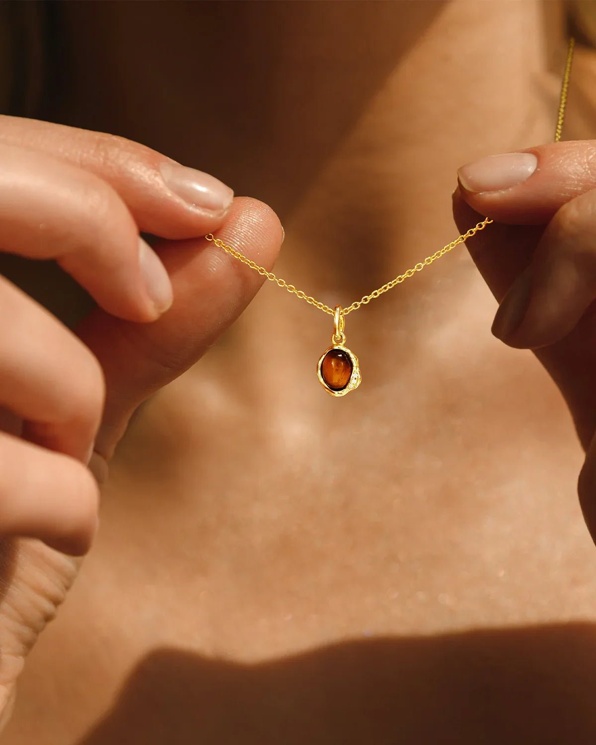 Tiger Eye Pendant Necklace