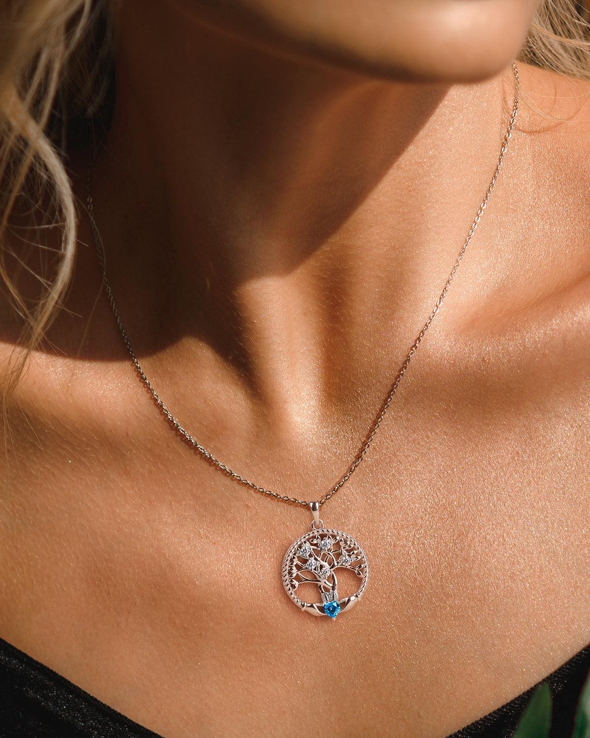 Tree of Life Silver  Necklace-Molenia Jewelry