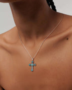 Turquoise Cross Necklace – Vintage Faith Pendant Necklace