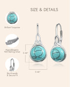 Turquoise Leverback Earrings