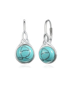 Turquoise Leverback Earrings