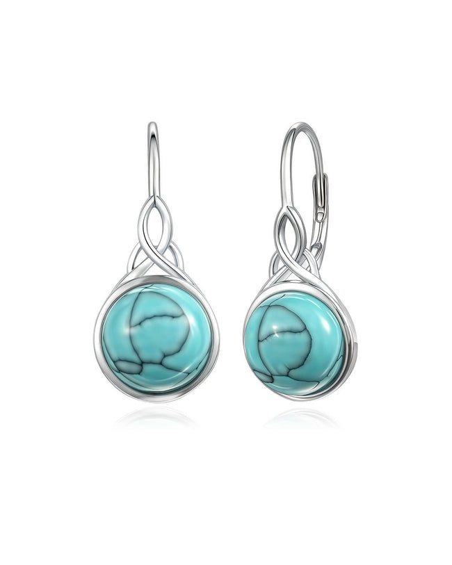 Turquoise Leverback Earrings Hover Image