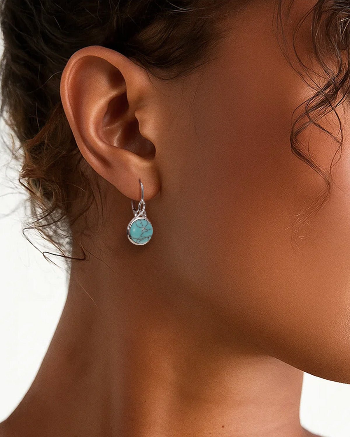 Turquoise Leverback Earrings